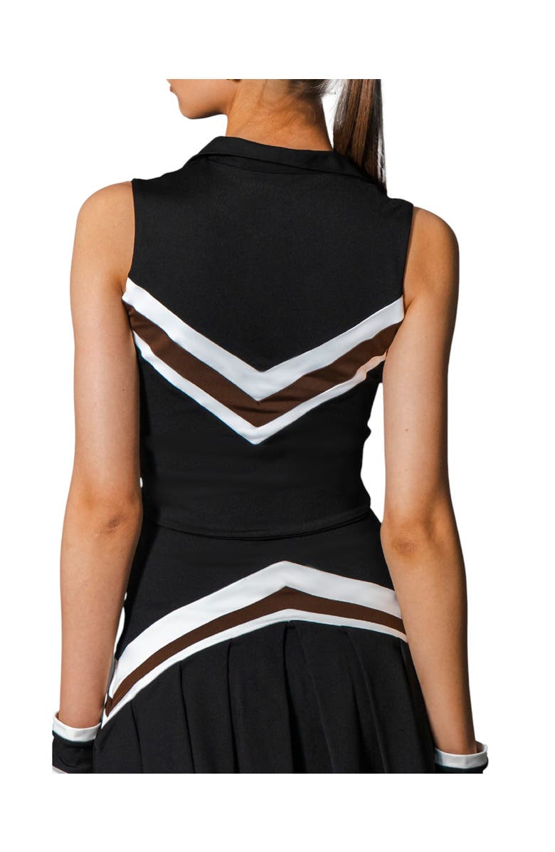 Port De Bras Serena Top, Alternate, color, Black-Chantilly-Dark Chocolate