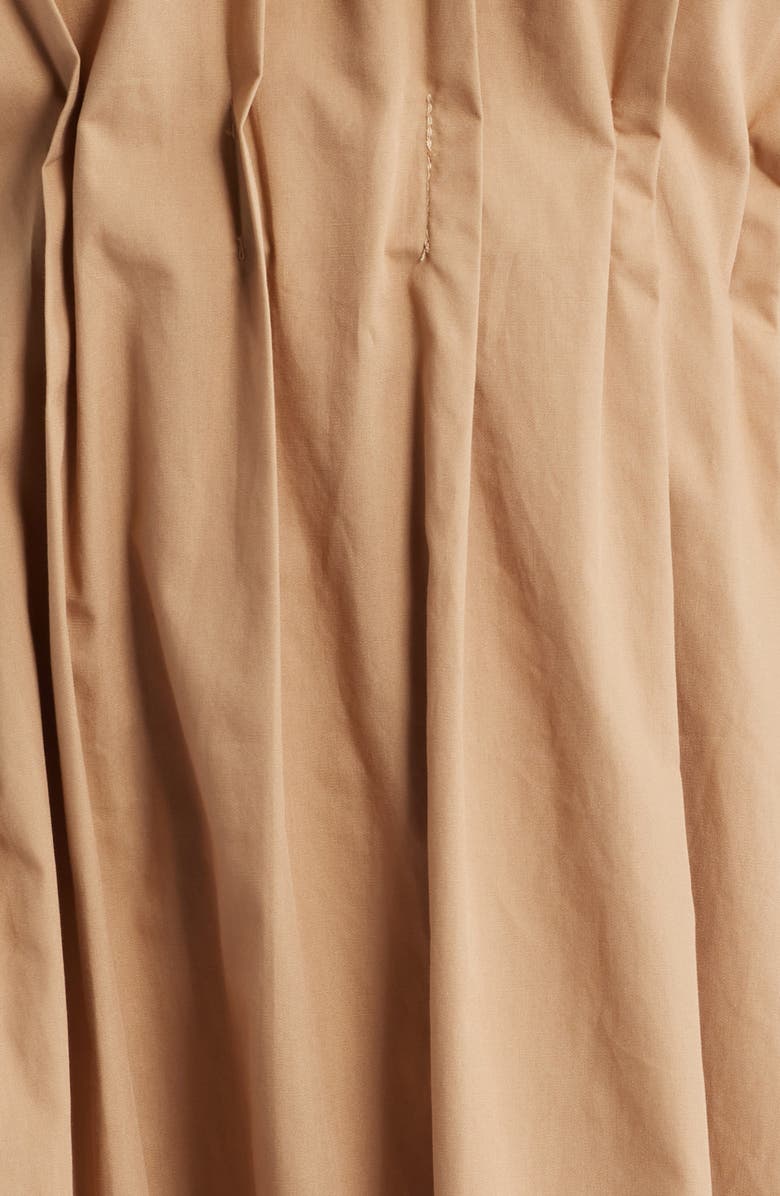 FREEMARKET Gathered Waist Cotton Midi Dress, Alternate, color, Sand