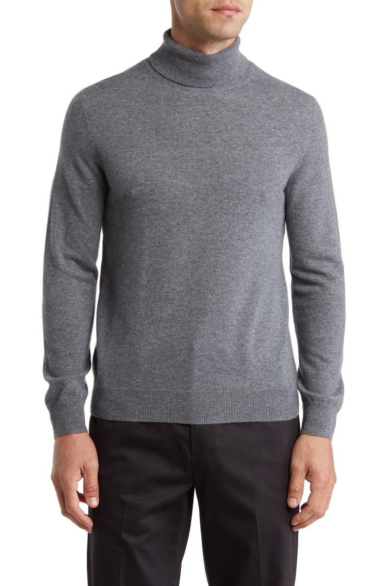 Amicale Turtleneck Cashmere Sweater, Main, color, Gry