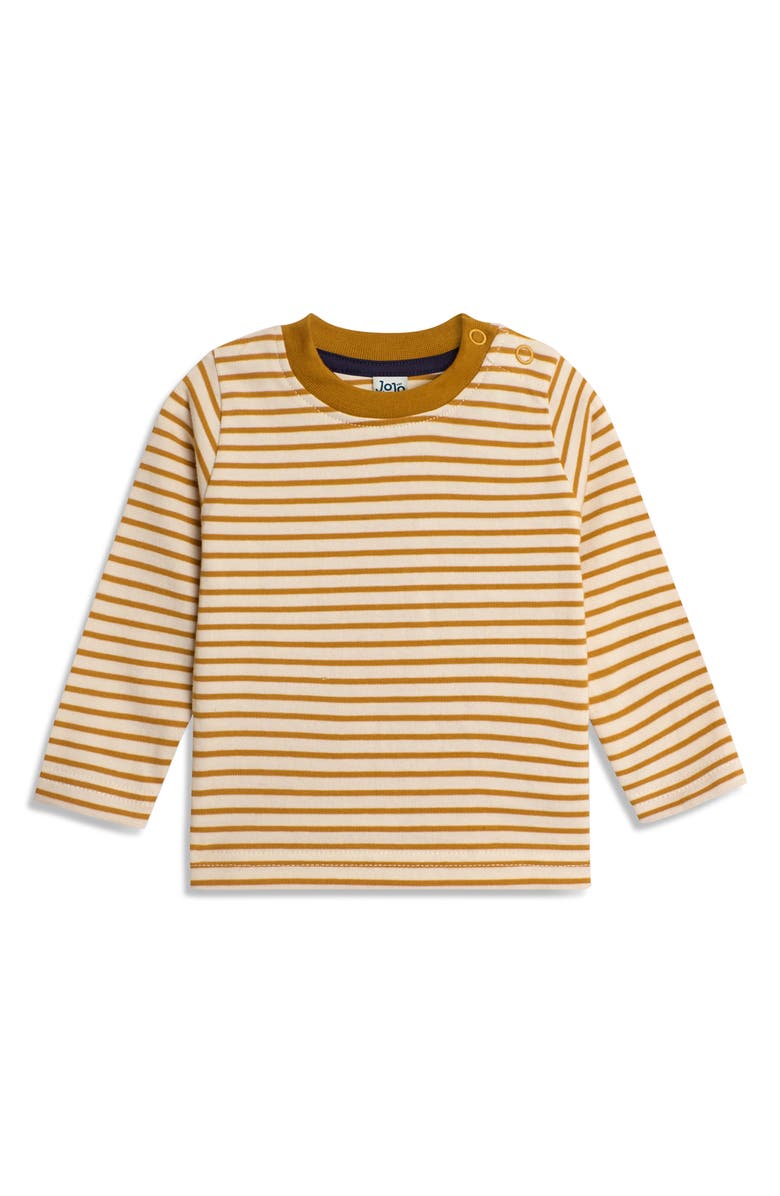 JOJO MAMAN BEBE Highland Cow Appliqué Long Sleeve T-Shirt & Overalls Set, Alternate, color, 