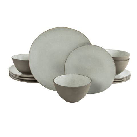 Oasis Crest 12 Piece Stoneware Dinnerware Set for 4
