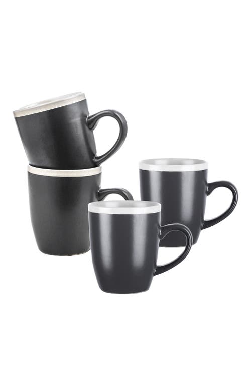 Stone Lain Serenity Stoneware 4-piece Mug Set In Gray