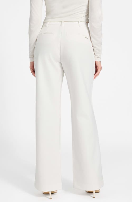 Guess Emy High Waist Straight Leg Pants In White