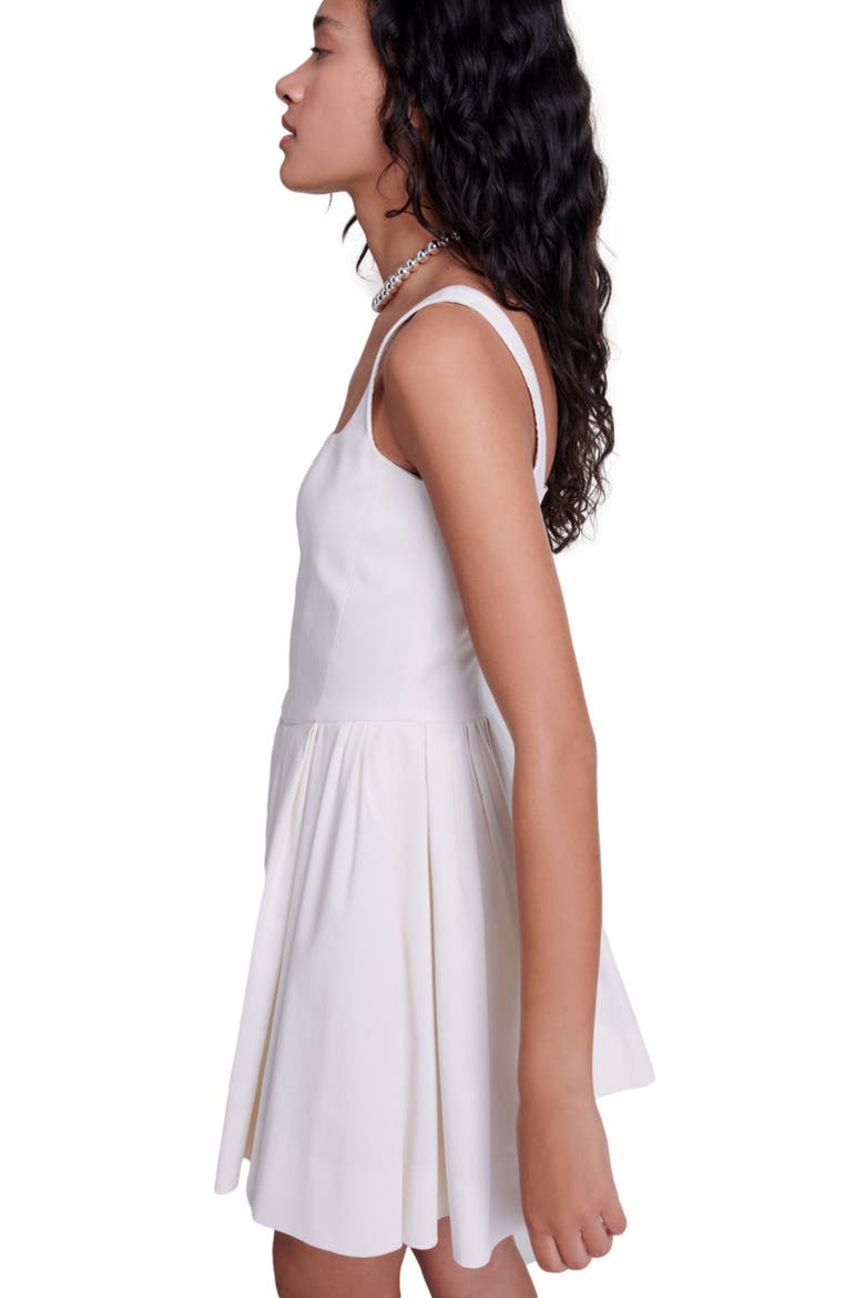 Mini cotton dress, Alternate, color, White