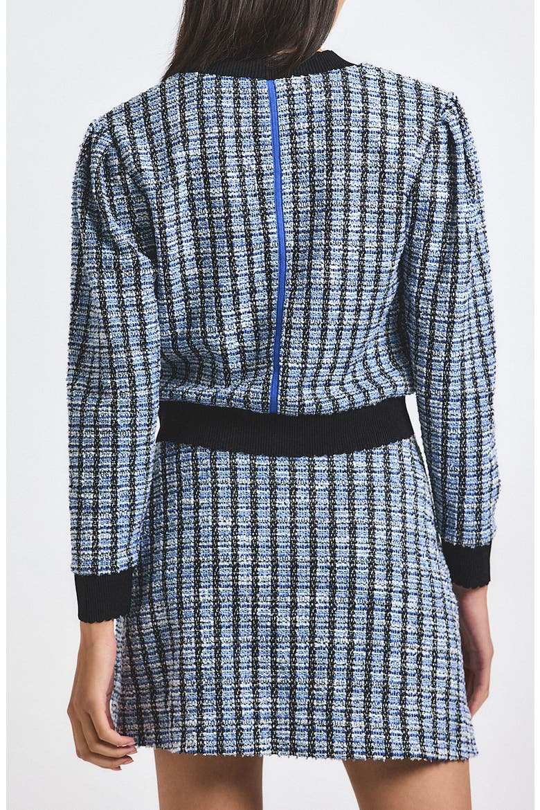 Alira Stretch Tweed Aline Miniskirt, Alternate, color, BLUE MULTI