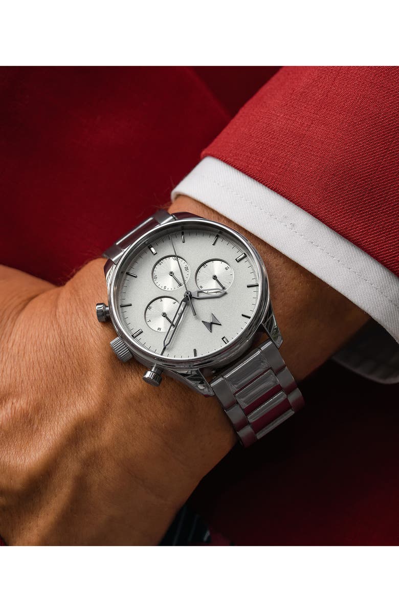 MVMT Airhawk Pilot Bracelet Watch, 42mm, Alternate, color, Grey