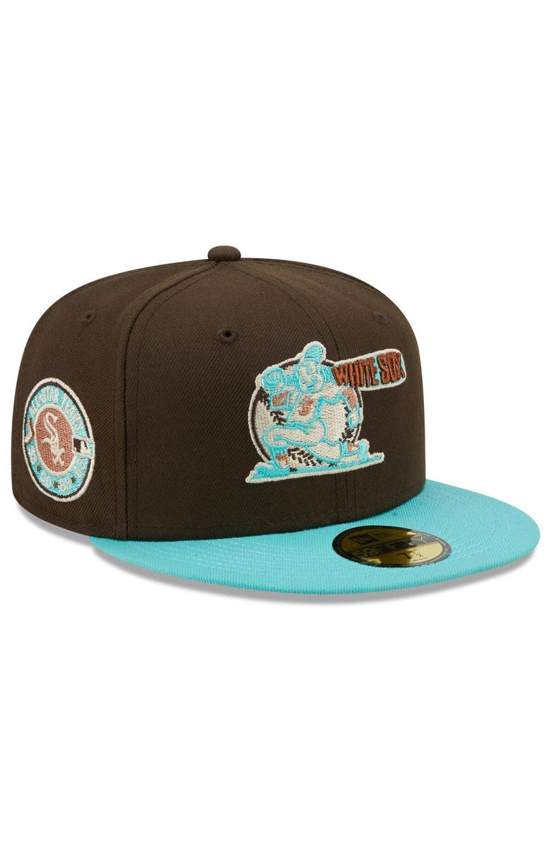 New Era Men's New Era Brown/Mint Chicago White Sox Walnut Mint 59FIFTY Fitted Hat, Main, color,