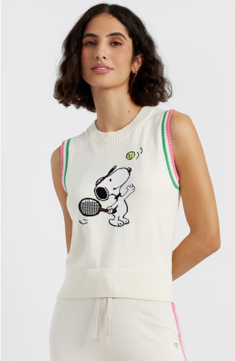 Chinti & Parker Cotton Peanuts Racquet Club Tank, Main, color, 