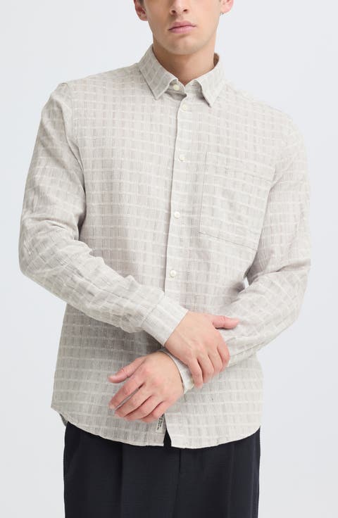 Check Dobby Button-Up Shirt