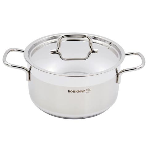 Alfa 2 Piece 4 Liter Stainless Steel Casserole Dish with Lid