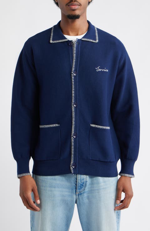 Blanket Stitch Cotton Cardigan