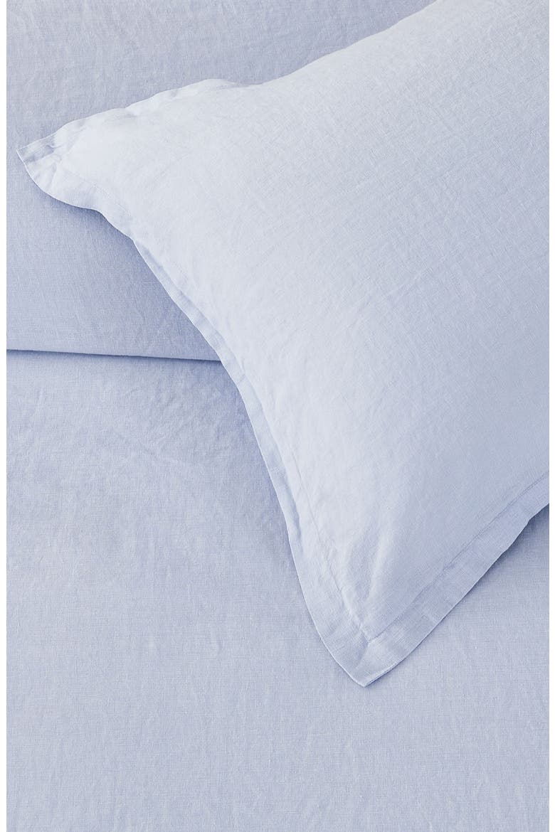 Linen Duvet Set, Alternate, color, BLUE