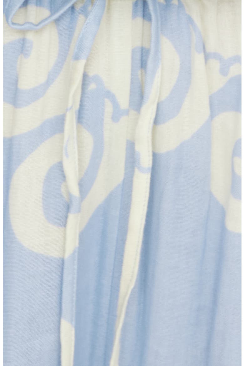 Print Straight Leg Cotton Drawstring Pants, Alternate, color, BLUE