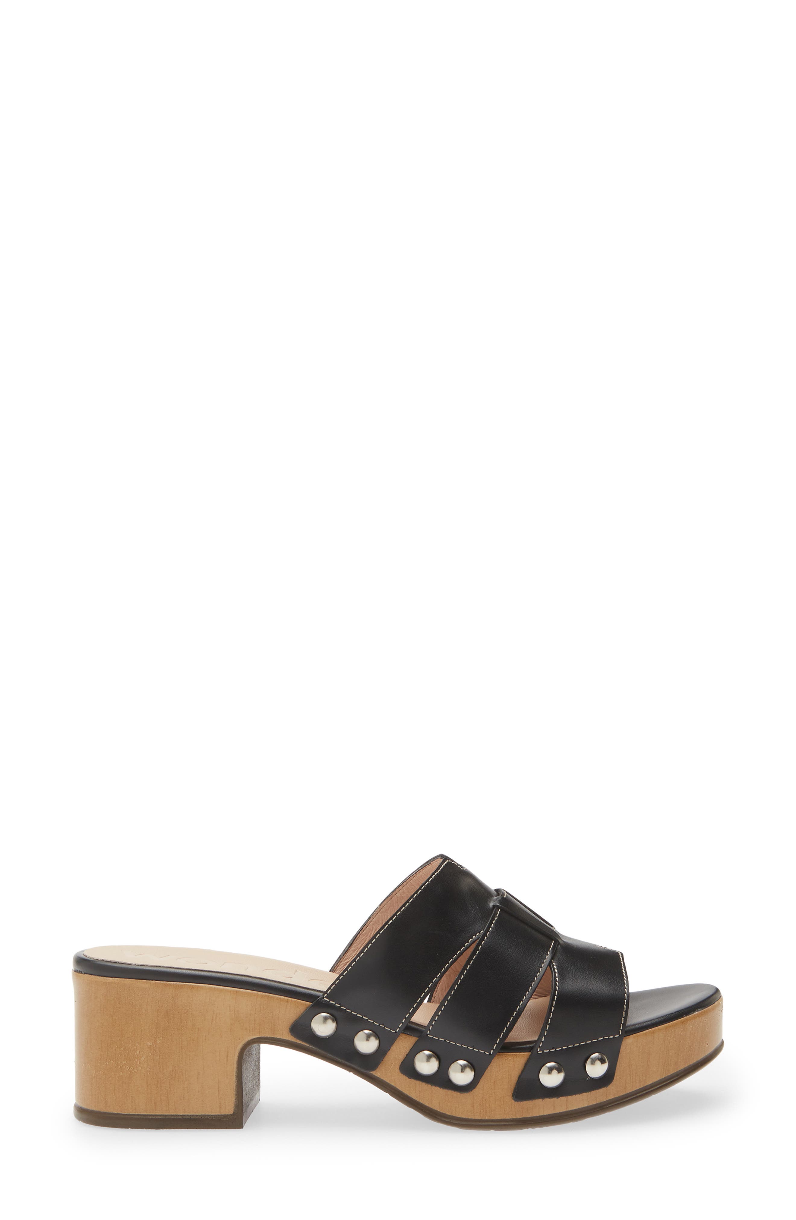 Wonders Platform Slide Sandal, Alternate, color, Tokat Black