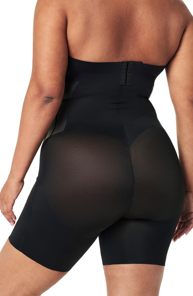 SPANX<sup>®</sup> SPANXsculpt<sup>™</sup> TotalContour High-Waisted Mid-Thigh Shorts, Alternate, color, Very Black