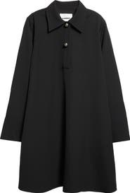 Jil Sander Long Sleeve Wool Polo Dress
