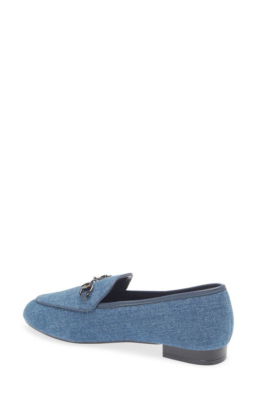 T Tahari Alhambra Bit Loafer In Blue Denim