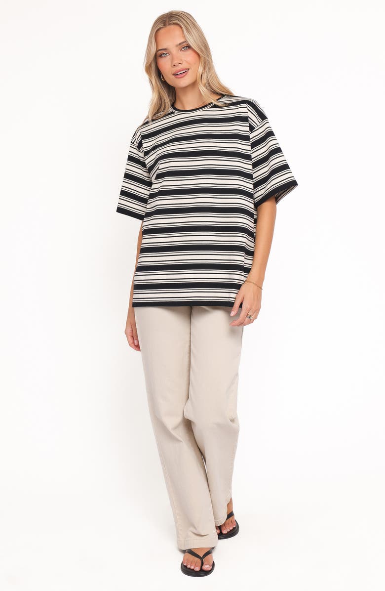 Petal & Pup Zestora Stripe T-Shirt, Alternate, color, Black Ivory Stripe