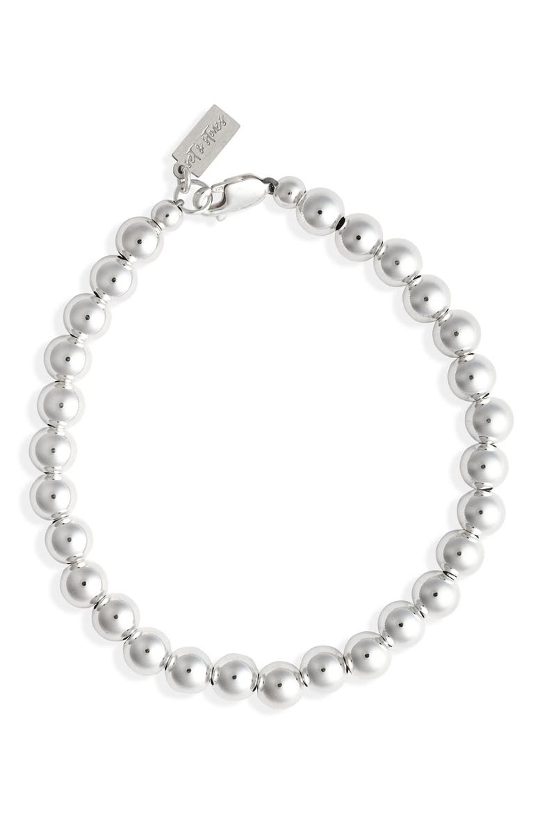 Cameron Beaded Bracelet, Main, color, STERLING SILVER