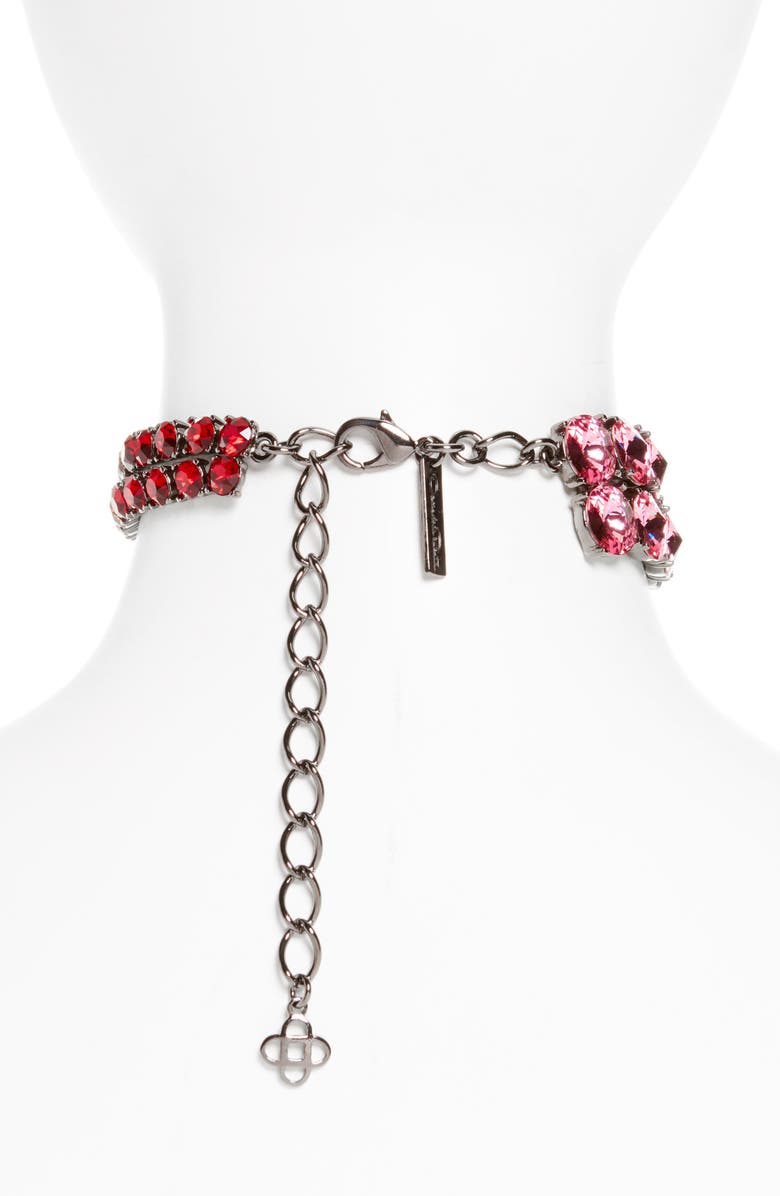 Oscar de la Renta Rainbow Crystal Choker Necklace, Alternate, color, 
