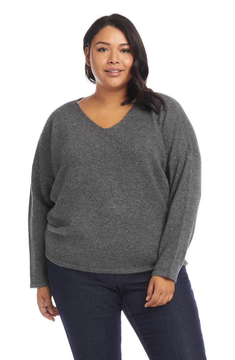 Karen Kane V-Neck Sweater, Alternate, color, 
