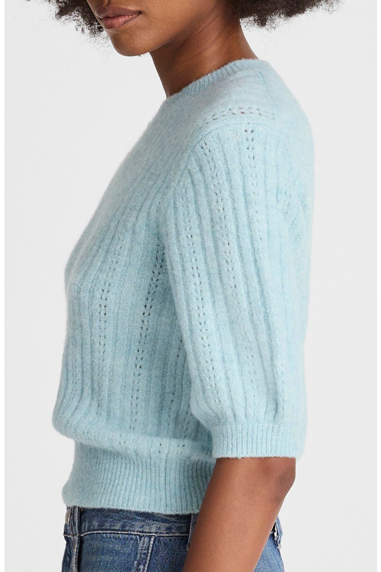 CloudSoft Short Sleeve Sweater, Alternate, color, MINT BLUE