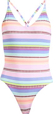 lemlem Retiro Stripe Rib One-Piece Swimsuit