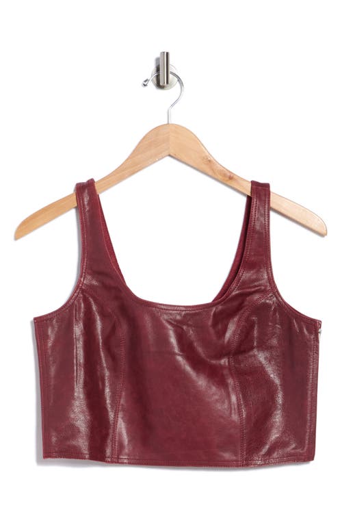 Dl1961 Cary Leather Tank Top In Burgundy