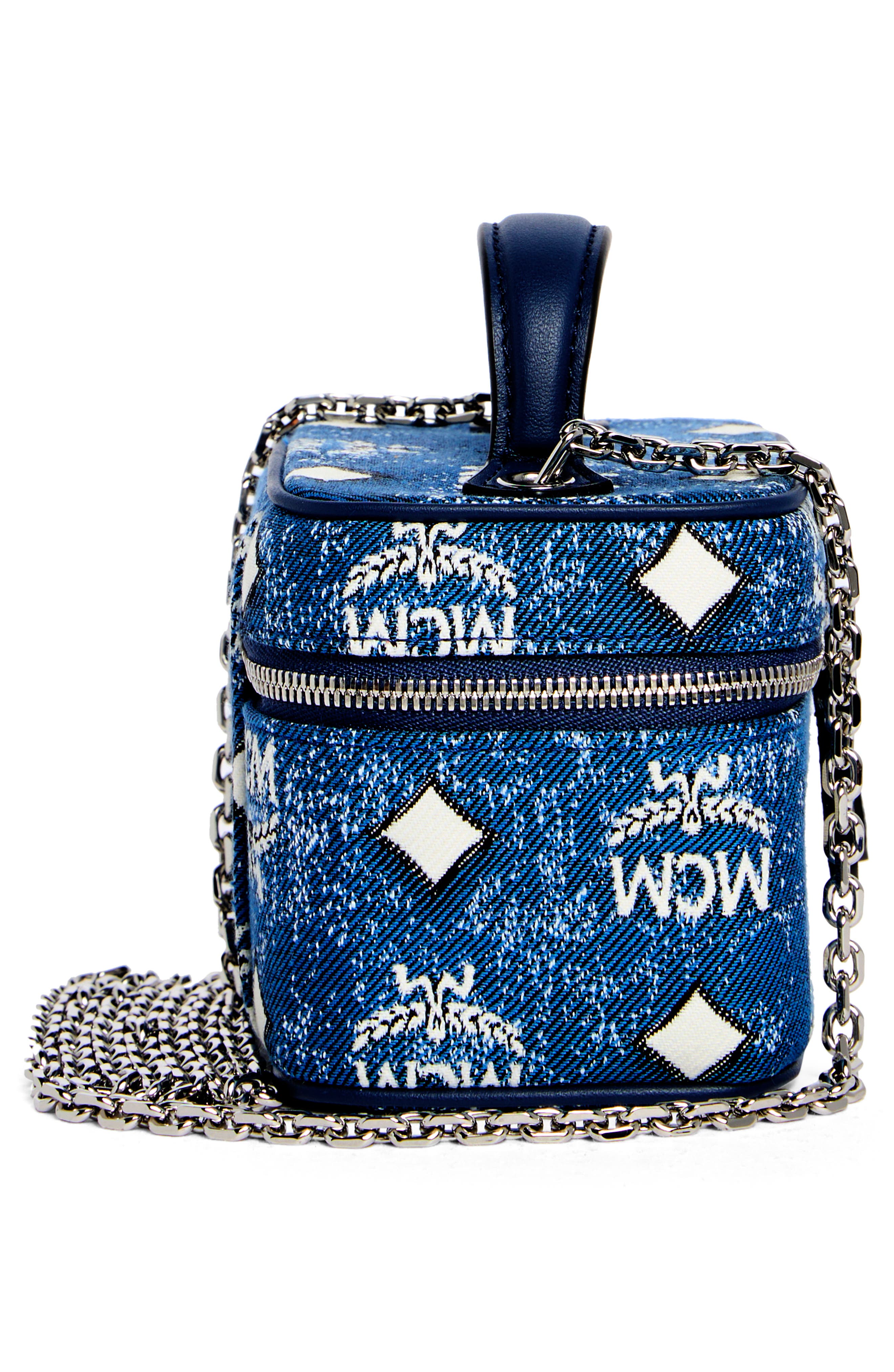 MCM Aren Crossbody Bag, Alternate, color, Denim Blue