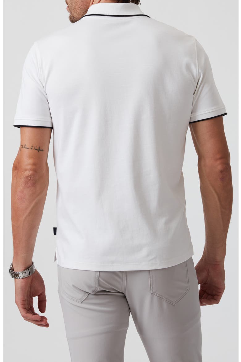 Riviera Tipped Pima Cotton Polo, Alternate, color, WHITE