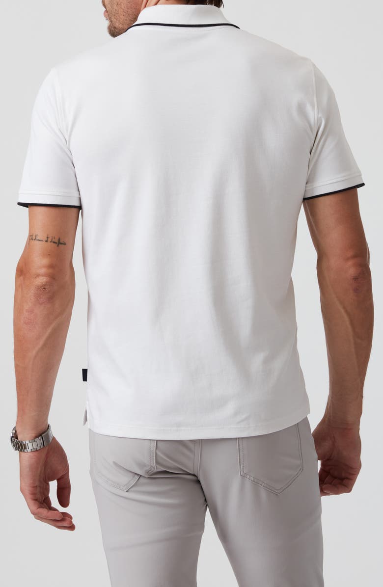 34 Heritage Riviera Tipped Pima Cotton Polo, Alternate, color, White