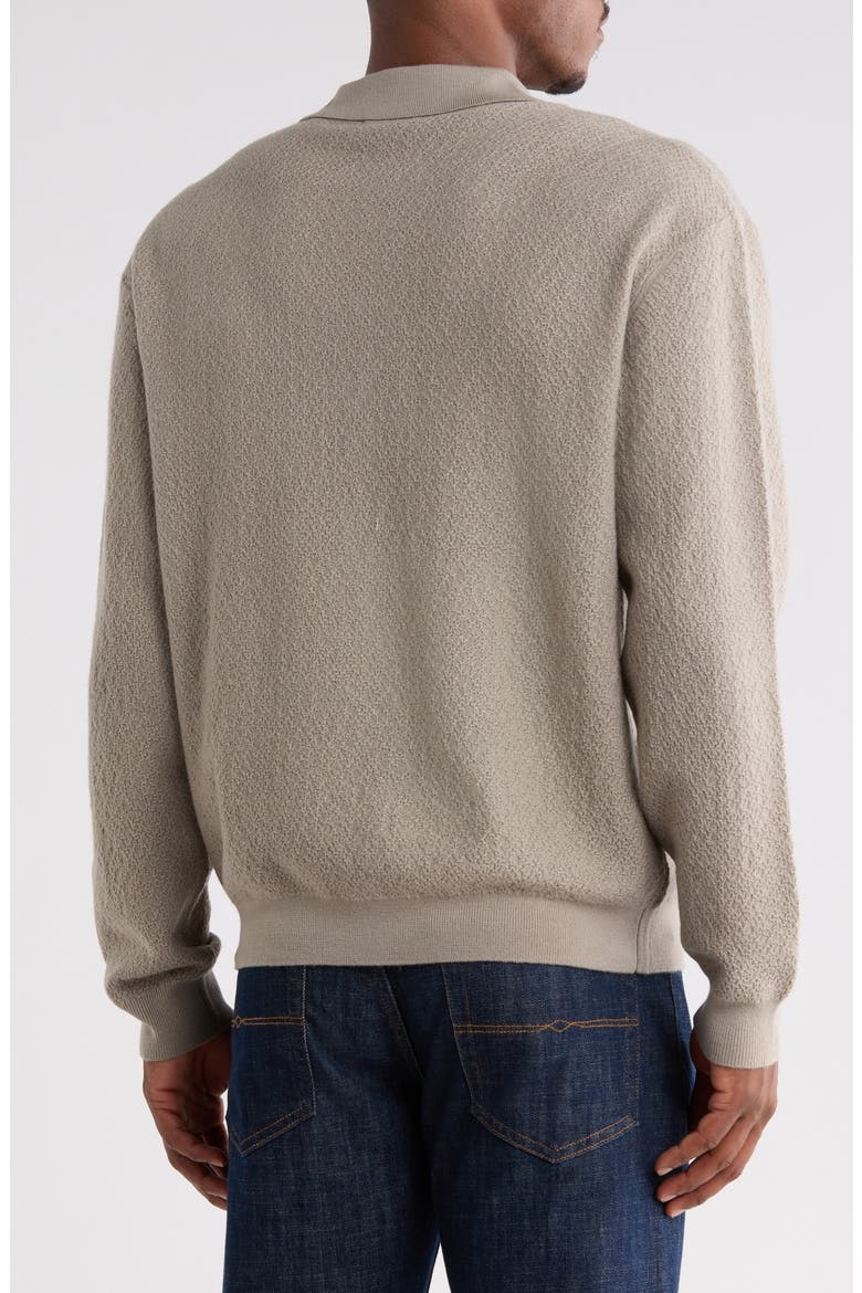 Long Sleeve Wool Polo Sweater, Alternate, color, WARM GRAY