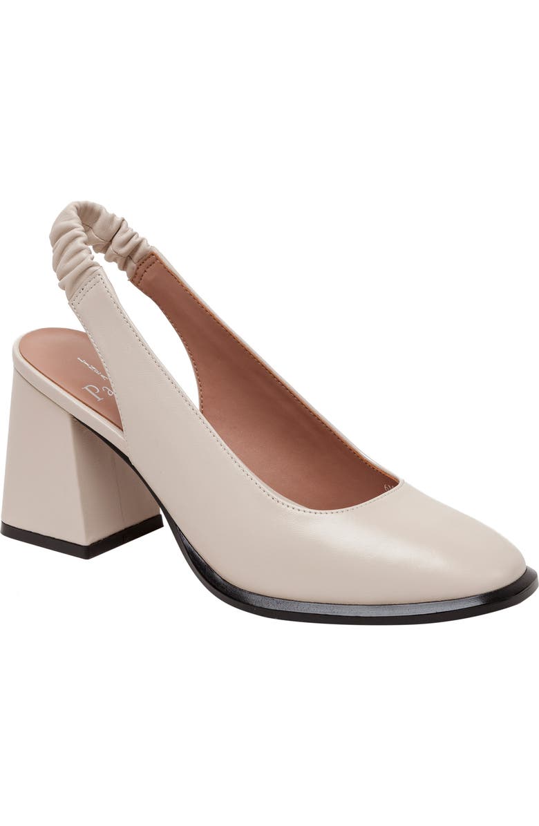 Linea Paolo Giana Block Heel Slingback Pump, Main, color, Cream