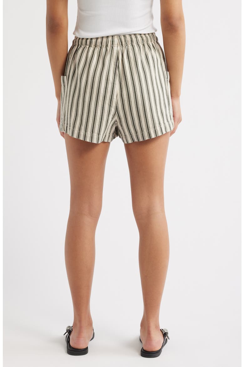 Emery Cotton Blend Drawstring Shorts, Alternate, color, GREEN STRIPE
