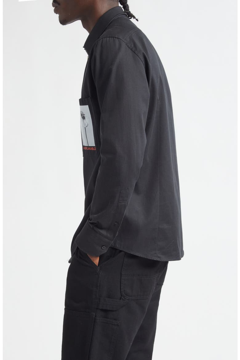 Stabb Unbreakable Zip Shirt, Alternate, color, BLACK