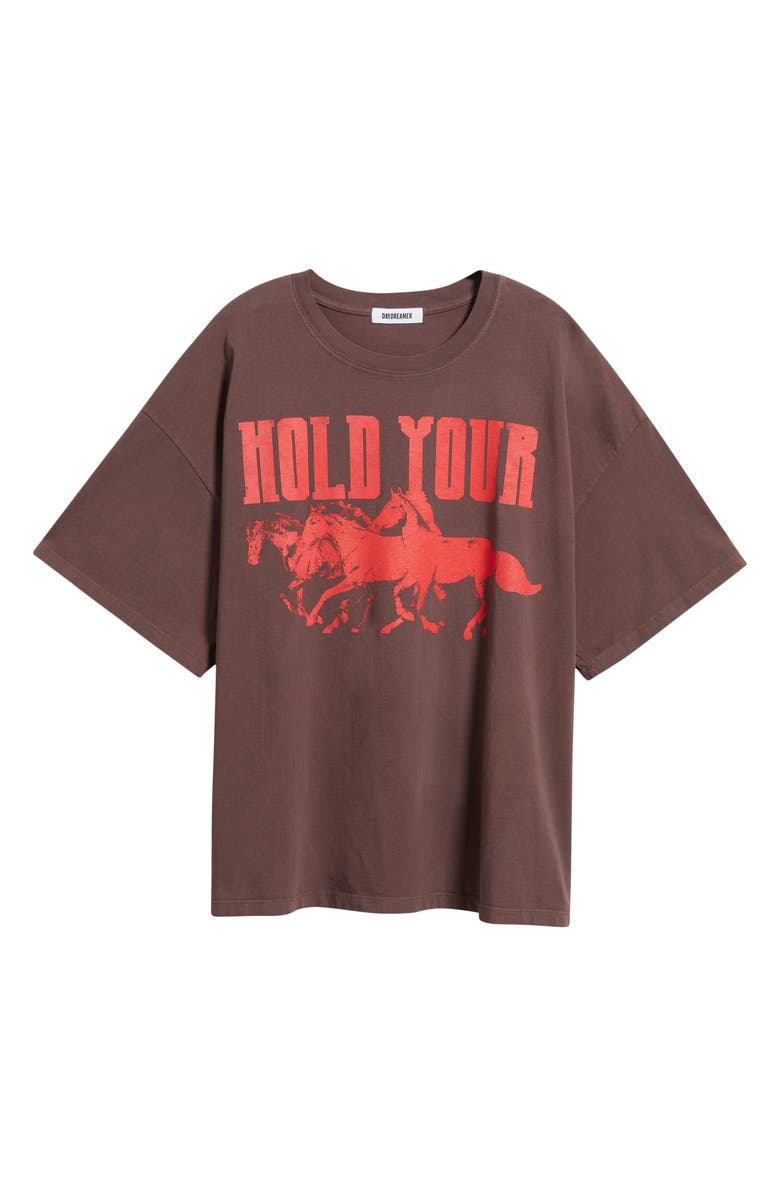 Daydreamer Hold Your Horses Cotton Graphic T-Shirt, Alternate, color,