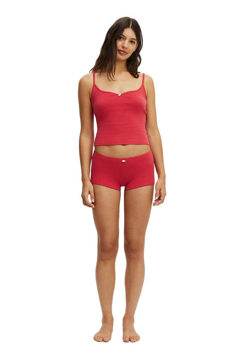 Women's Dreamy Soft Pointelle Micro Short, Alternate, color, Glowberry