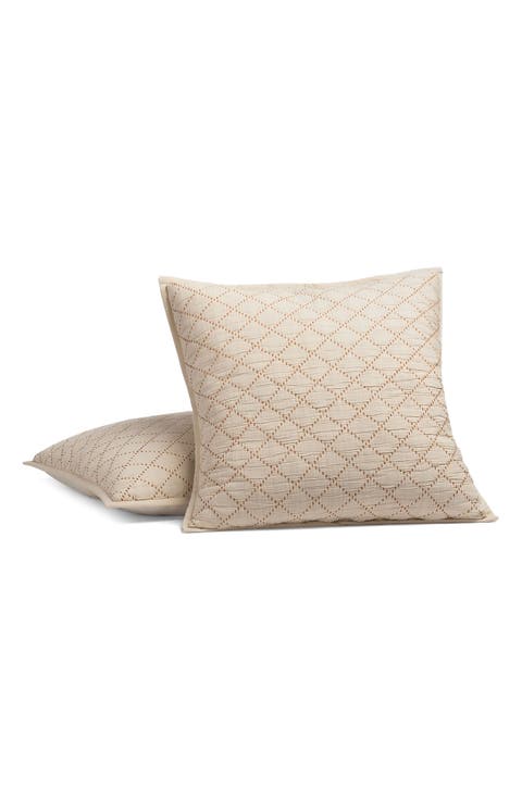 Diamond Stitch Set of 2 Euro Shams