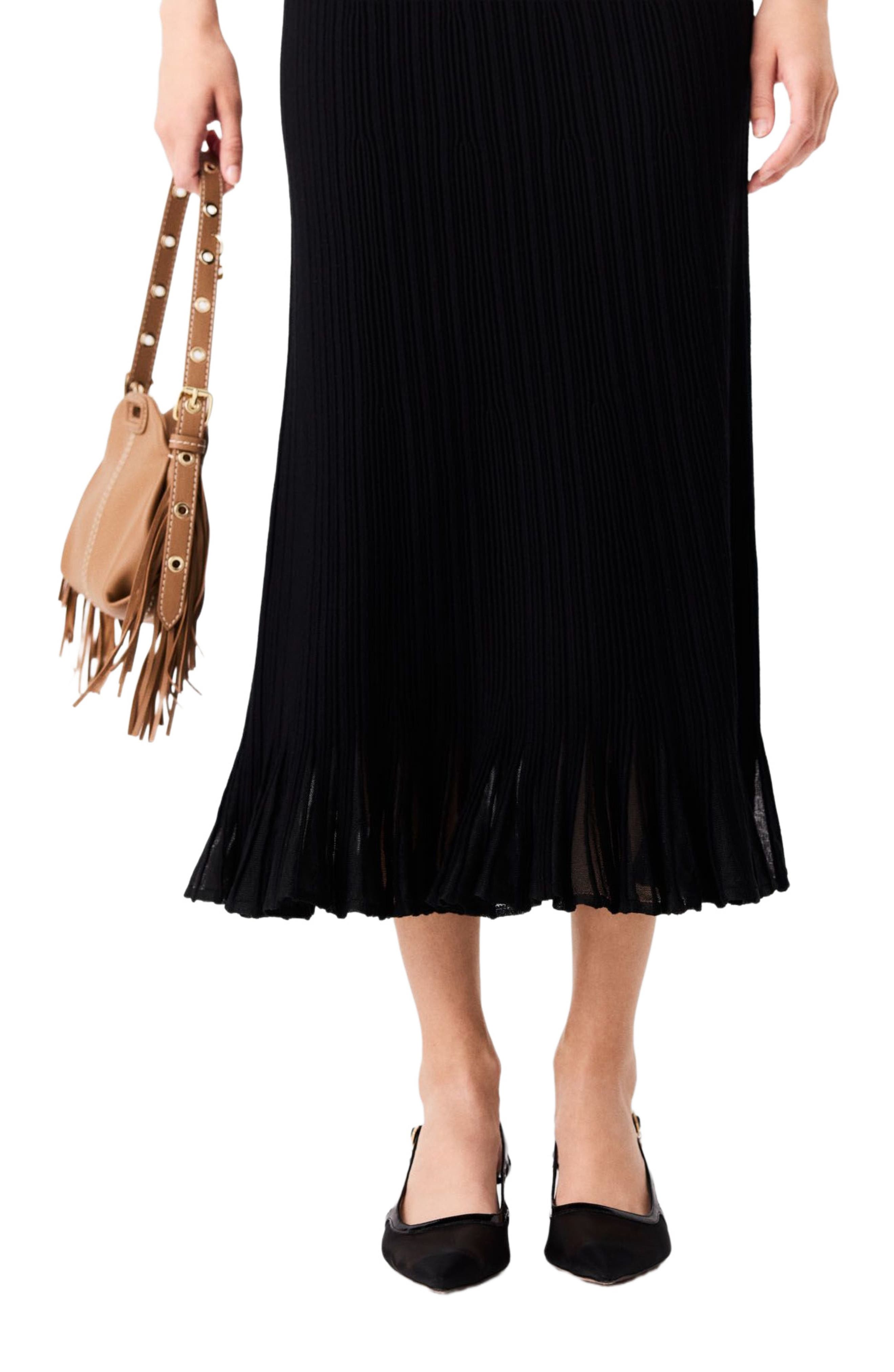 Leather and mesh slingbacks, Alternate, color, Black