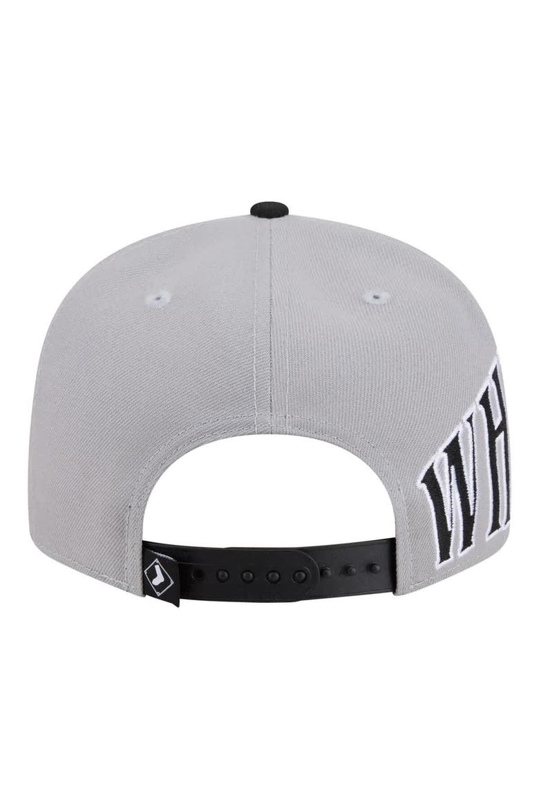 Men's New Era Gray/Black Chicago White Sox Stretched Two-Tone 9FIFTY Adjustable Hat, Alternate, color, Gray