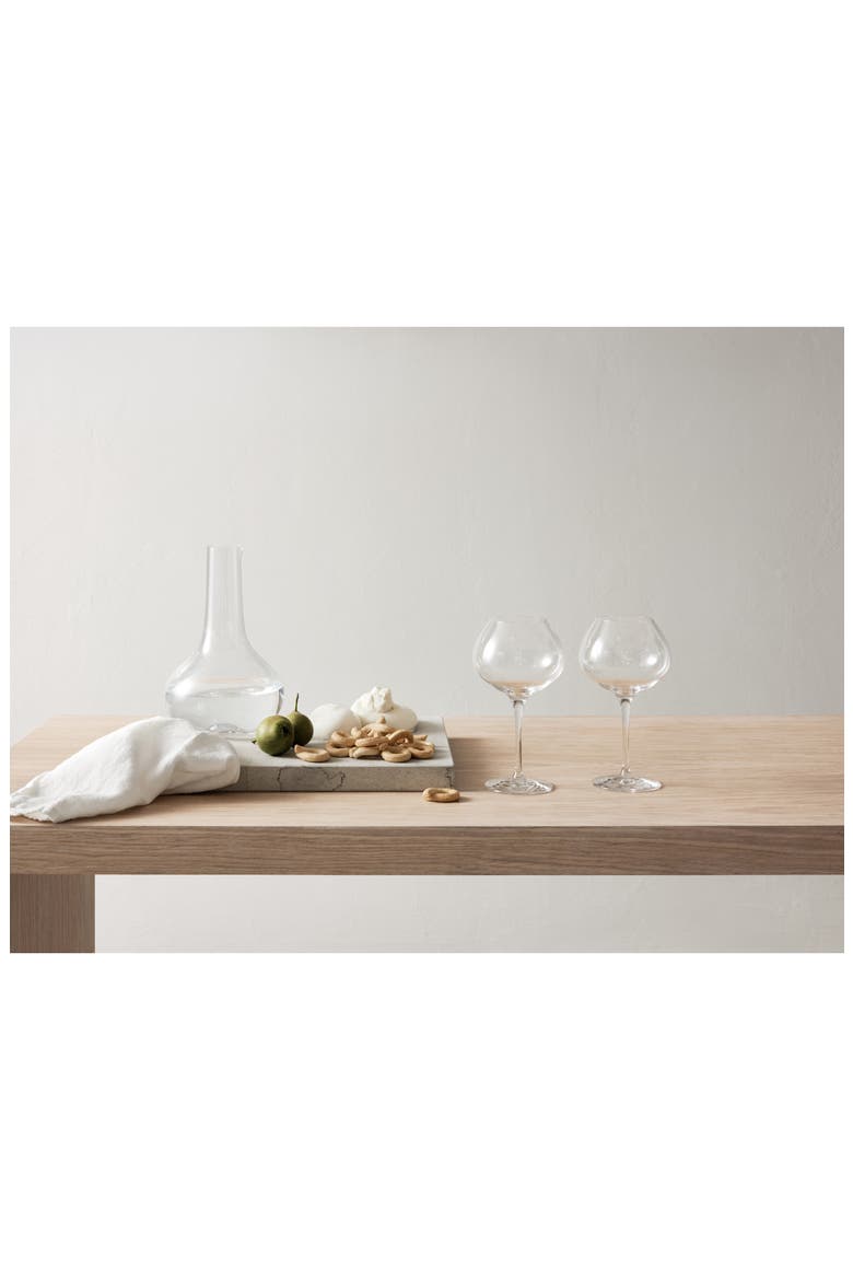 More Mature Set of 4 Crystal Wine Glasses, Alternate, color, CLEAR