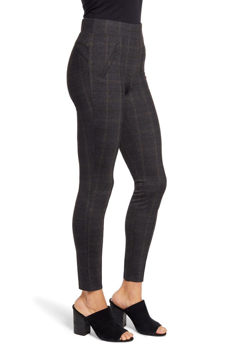 Wit & Wisdom Plaid Ankle Leggings, Alternate, color,