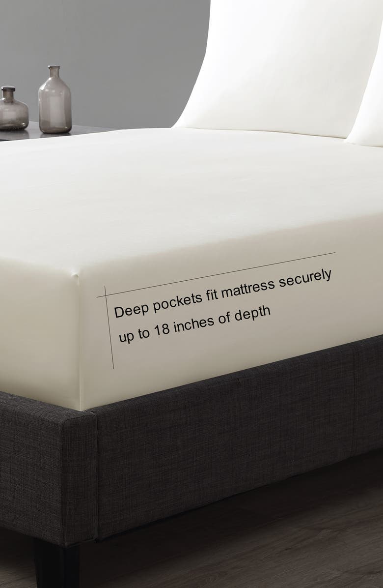 Vera Wang 800 Thread Count Sateen Sheet Set, Alternate, color, Ivory