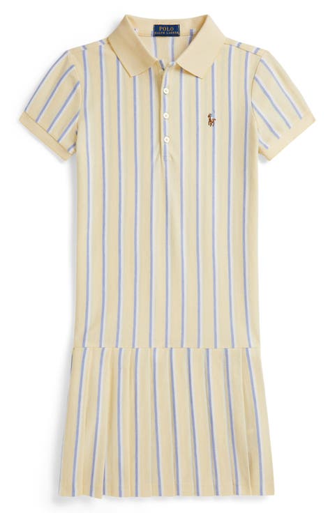 Kids' Stripe Cotton Piqué Polo Dress (Big Kid)