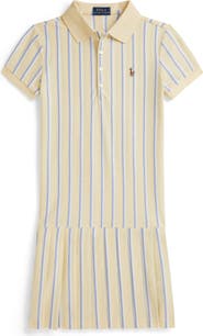 Polo Ralph Lauren Kids' Stripe Cotton Piqué Polo Dress