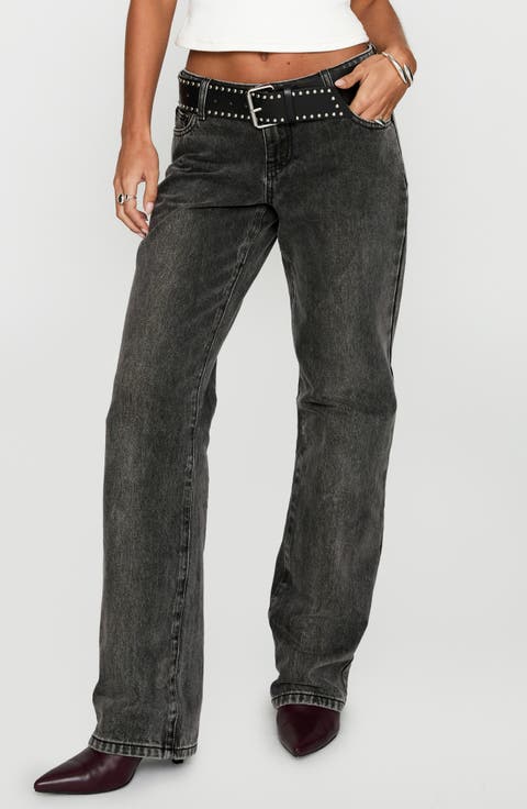 ★ ★ Women's Low Rise Straight Fit Black Denim J Low Rise – Just Black Denim