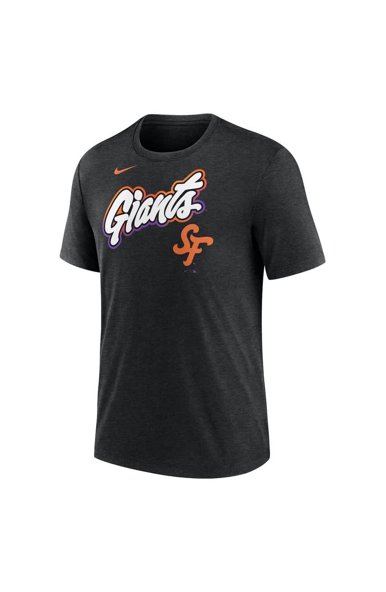 Nike Men's Nike  Heather Black San Francisco Giants 2025 City Connect Tri-Blend T-Shirt, Alternate, color, 