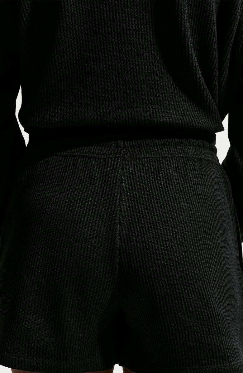 Nike Sportswear Chill Waffle Knit Loose Fit Shorts, Alternate, color, Black/ Sail