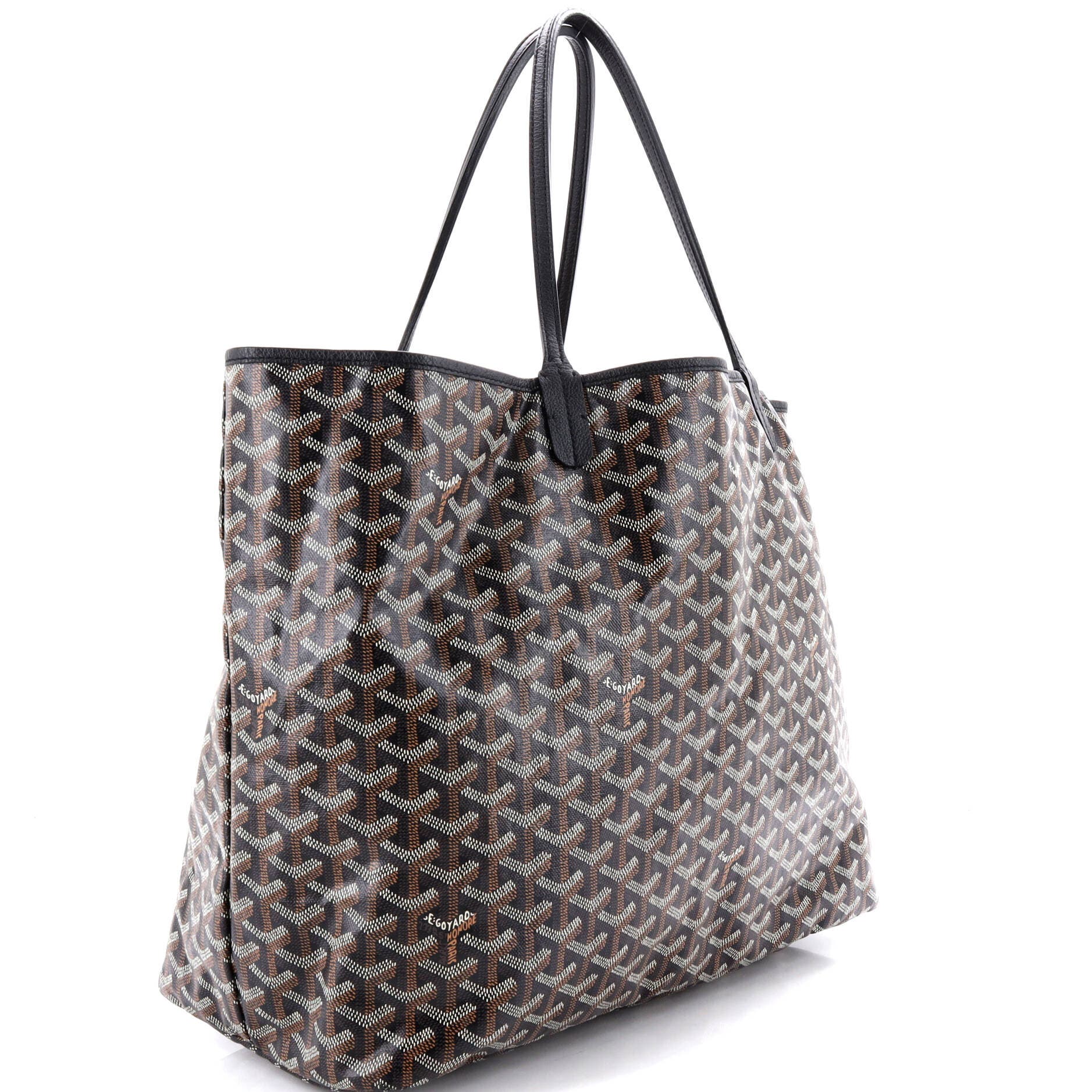 Pre-Owned Goyard Saint Louis Tote Coated Canvas GM, Alternate, color, Brown