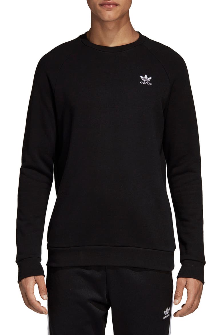 Essential Crewneck Sweatshirt, Main, color, BLACK
